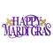 Glitzhome&#xAE; 24&#x22; Metal &#x22;HAPPY MARDI GRAS&#x22; Wall Decor